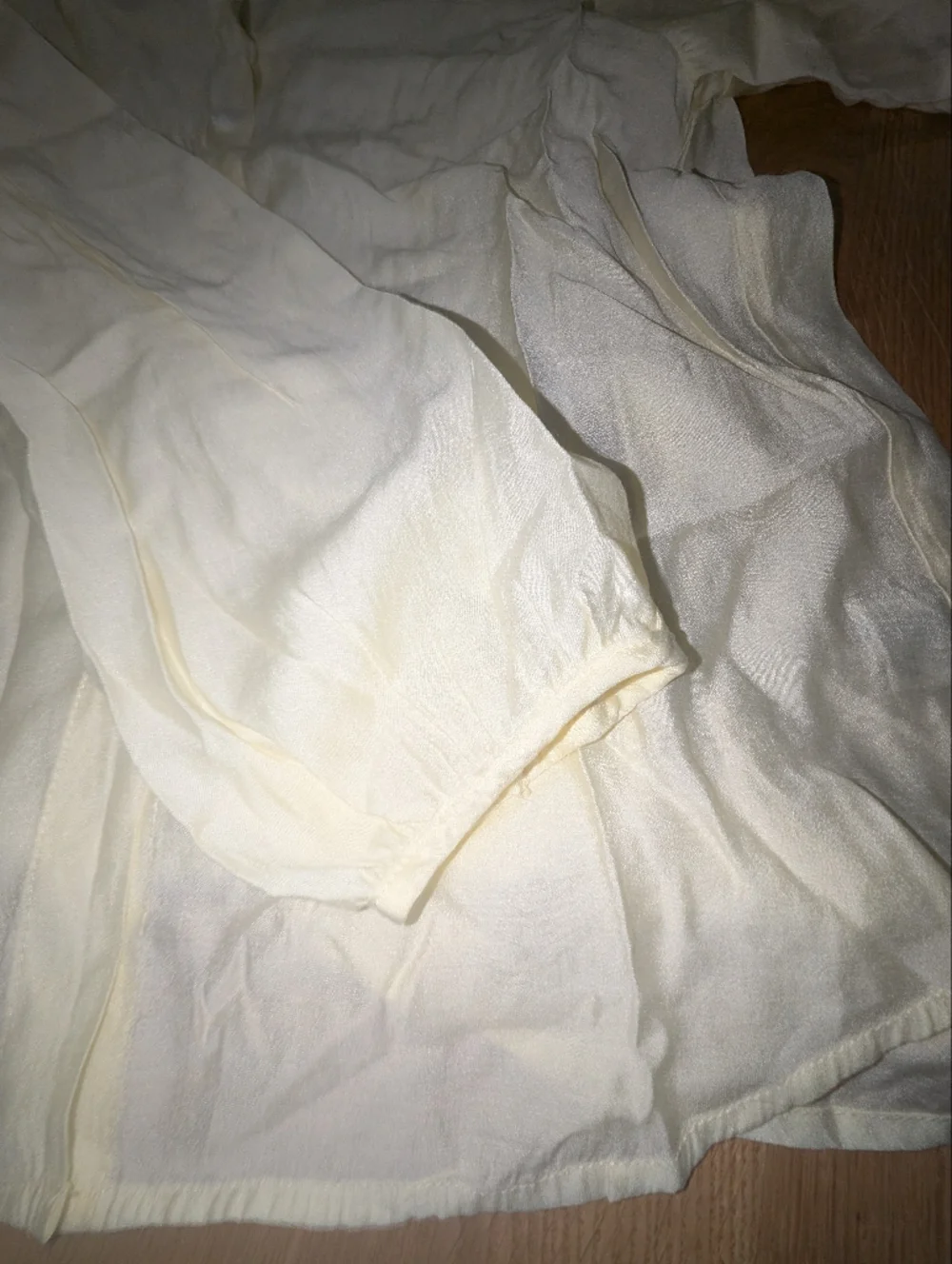 Pale Yellow V-Neck Button-Front Blouse - Picture 12 of 12